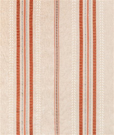Lee Jofa Nautique Embroidery Rust/Blue Fabric