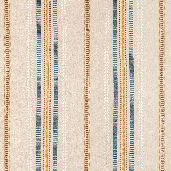 Lee Jofa Nautique Embroidery Denim/Gold Fabric