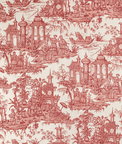 Lee Jofa Pagoda Toile Garnet Fabric