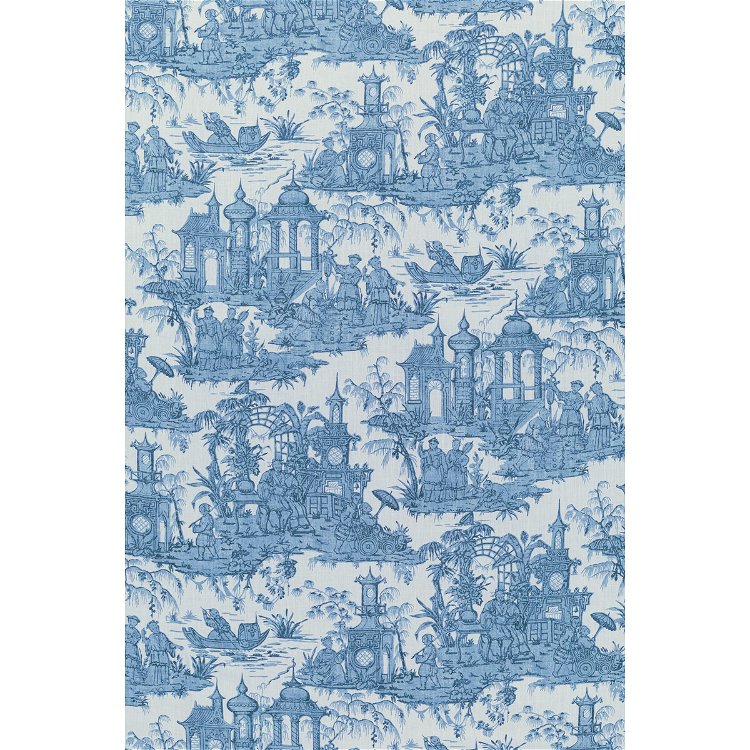 Lee Jofa Pagoda Toile Blue Fabric