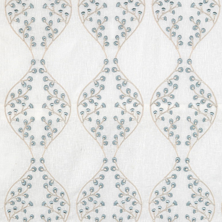 Lee Jofa Lillie Sheer Ivory/Blue Fabric