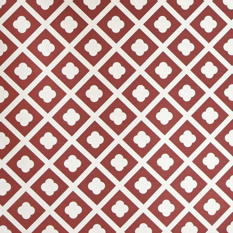 Lee Jofa Jardin Dark Rust On Ecru Fabric