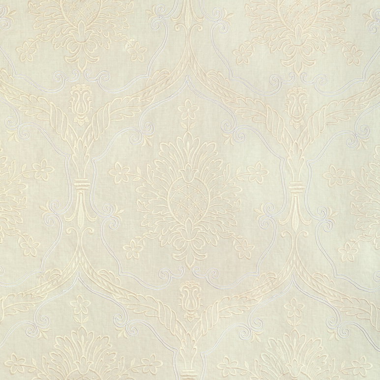 Lee Jofa Hayes Embroidery Ivory Fabric