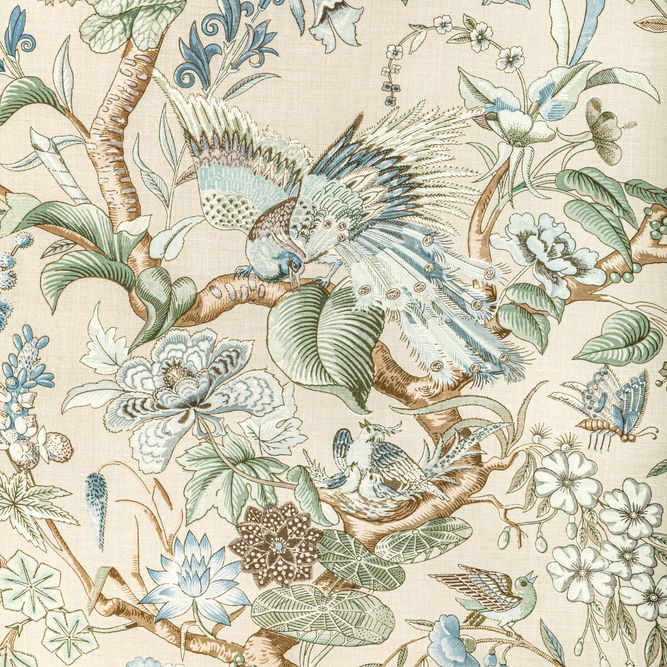 Lee Jofa Greenfield Print Sky Fabric