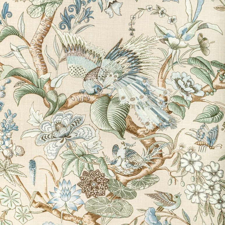 Lee Jofa Greenfield Print Sky Fabric