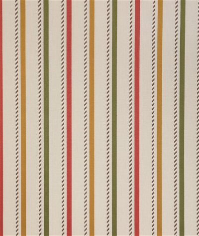 Lee Jofa Buxton Stripe Red/Gold Fabric