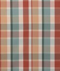 Lee Jofa Fisher Plaid Teal/Spice Fabric