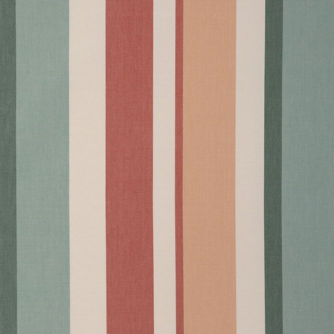 Lee Jofa Fisher Stripe Teal/Spice Fabric