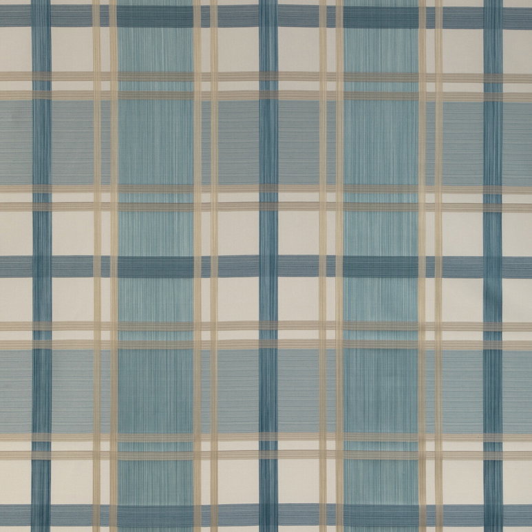 Lee Jofa Davies Plaid Sky/Sand Fabric