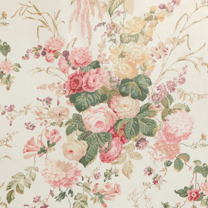 Lee Jofa Floral Bouquet Pink/Ivy Fabric | OnlineFabricStore