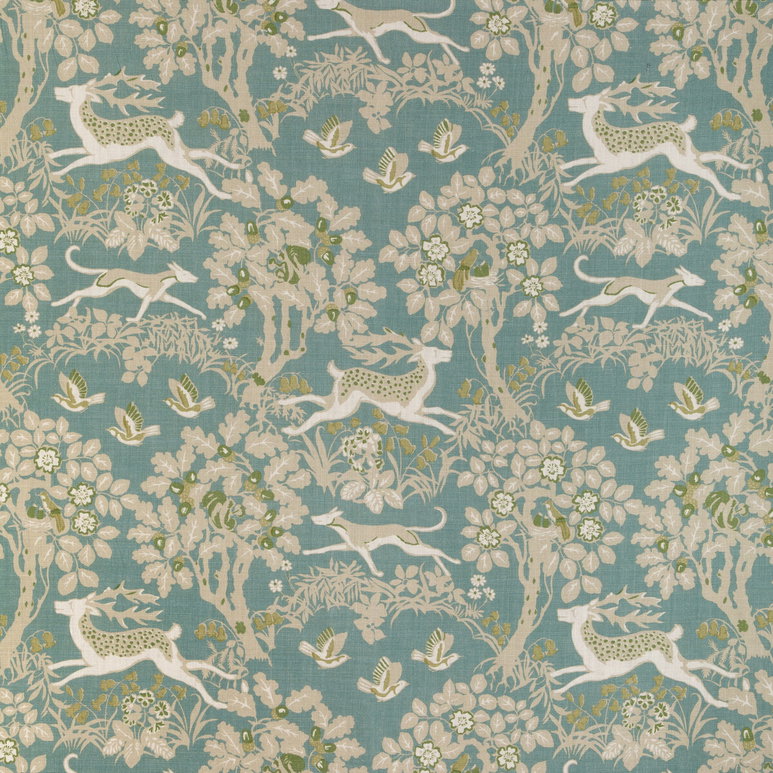 Lee Jofa Mille Fleur Print Lake Fabric