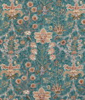 Lee Jofa Kerman Print Teal/Rose Fabric