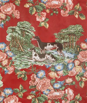 Lee Jofa Whippets Cotton Red Fabric