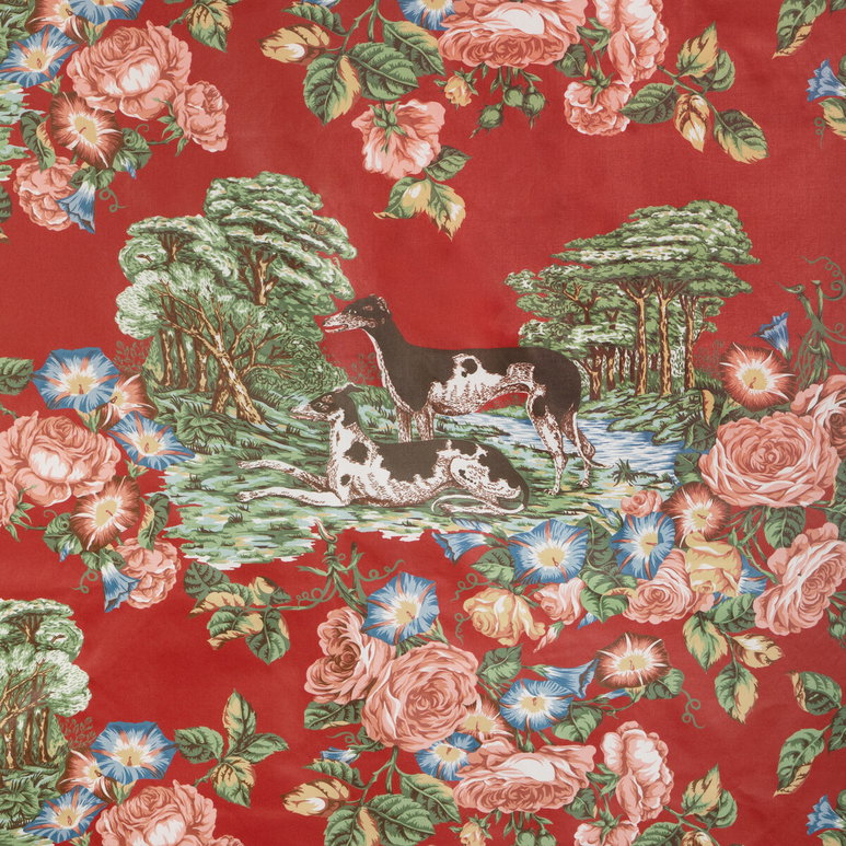 Lee Jofa Whippets Cotton Red Fabric