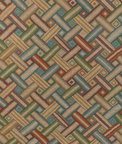 Lee Jofa Strapwork Print Red/Moss Fabric