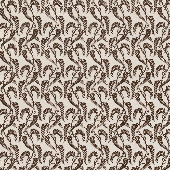 Lee Jofa Wisteria Brown White Linen Fabric