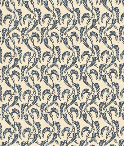 Lee Jofa Wisteria II Navy Beige Linen Fabric