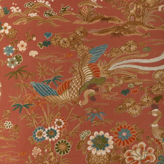 Lee Jofa Sakura Print Clay Fabric