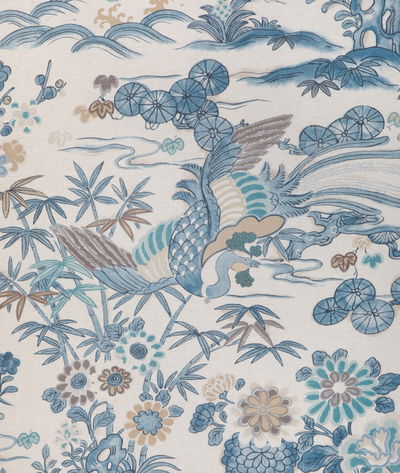 Lee Jofa Sakura Print Blue Fabric