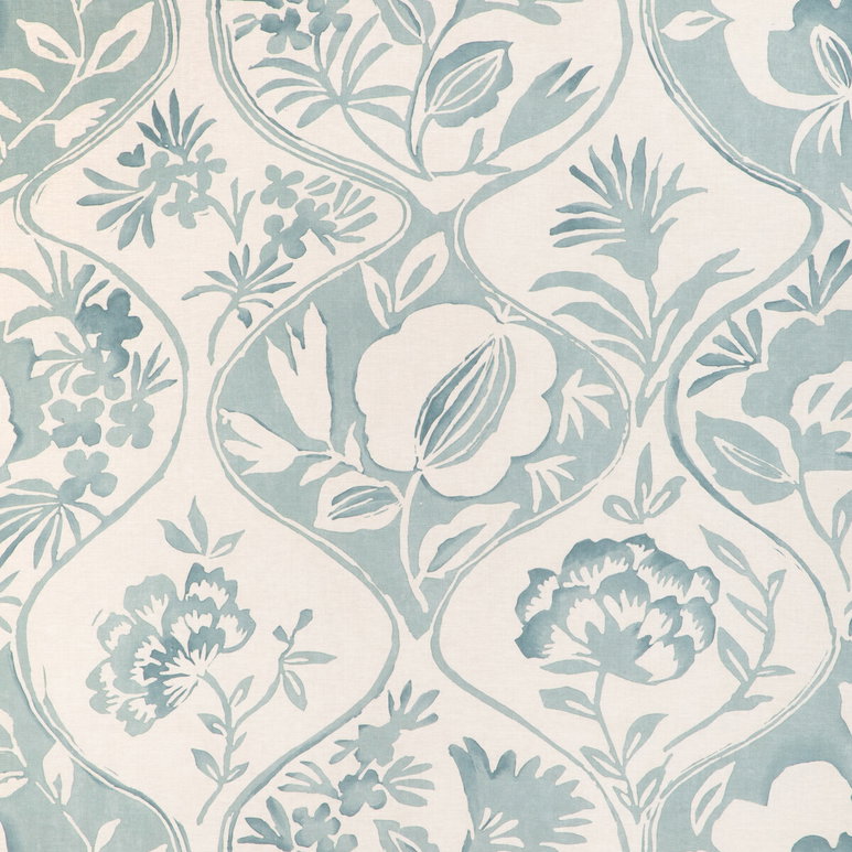 Lee Jofa Calathea Print Aqua Fabric