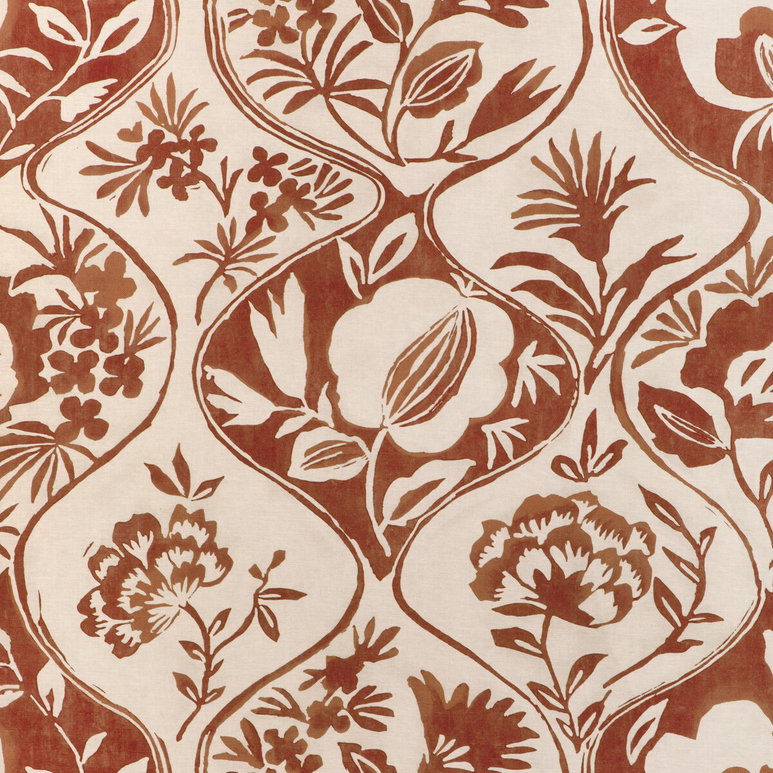 Lee Jofa Calathea Print Clay Fabric