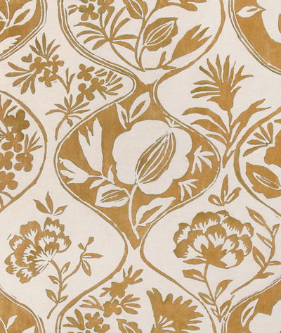 Lee Jofa Calathea Print Gold Fabric