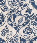 Lee Jofa Calathea Print Indigo Fabric
