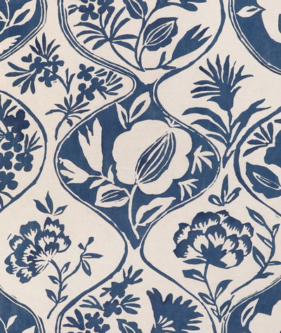 Lee Jofa Calathea Print Indigo Fabric
