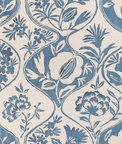 Lee Jofa Calathea Print Blue Fabric