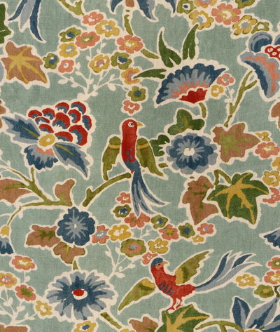Lee Jofa Posy Print Aqua/Ivy Fabric