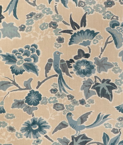 Lee Jofa Posy Print Sand/Sky Fabric
