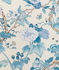 Lee Jofa Gardenia Print Delft/Sky Fabric