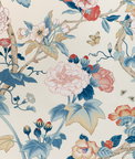 Lee Jofa Gardenia Print Blue/Red Fabric