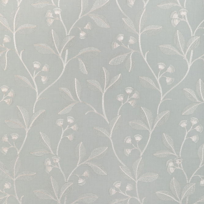 Lee Jofa Iris Embroidery Aqua Fabric