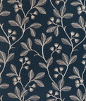 Lee Jofa Iris Embroidery Midnight Fabric