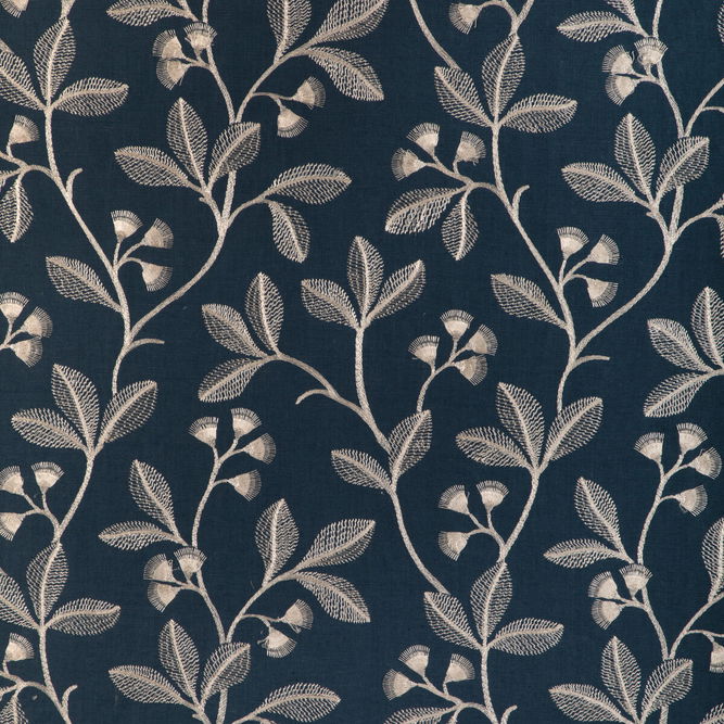Lee Jofa Iris Embroidery Midnight Fabric