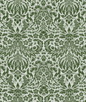 Lee Jofa Damask Dark Green Fabric