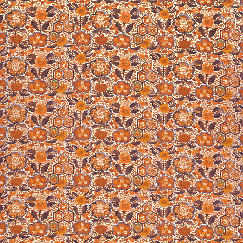 Lee Jofa Imari I Orange Fabric