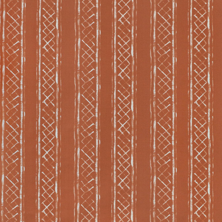Lee Jofa Milos Blotched Stripe Terracotta Fabric