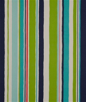 Robert Allen @ Home Baja Stripe Embossed Turquoise Fabric