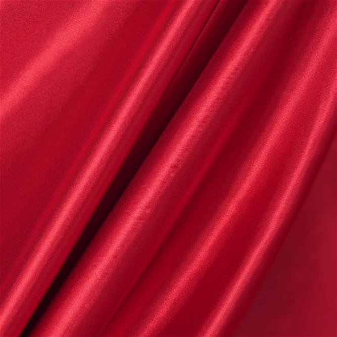 Red Stretch Satin Fabric