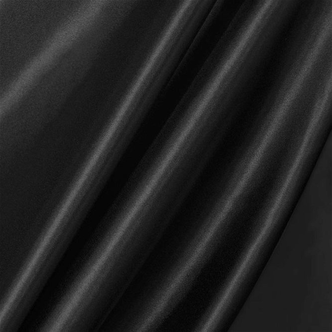 Black Stretch Satin Fabric