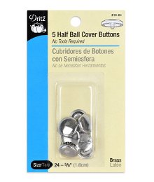 Dritz 5 Half Ball Cover Buttons -Size 24