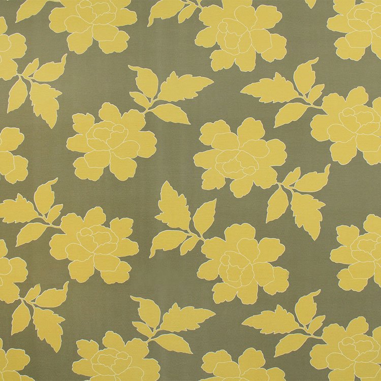 Robert Allen @ Home New Peony Canary Taupe Fabric