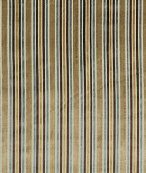 Robert Allen @ Home Multi Velvet Stripe Backed Slate Fabric