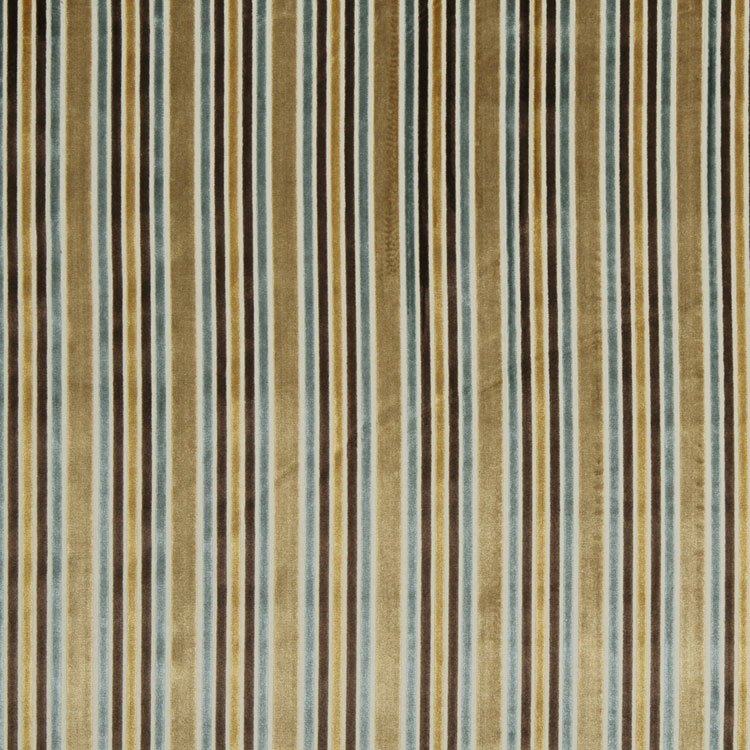 Robert Allen @ Home Multi Velvet Stripe Backed Slate Fabric