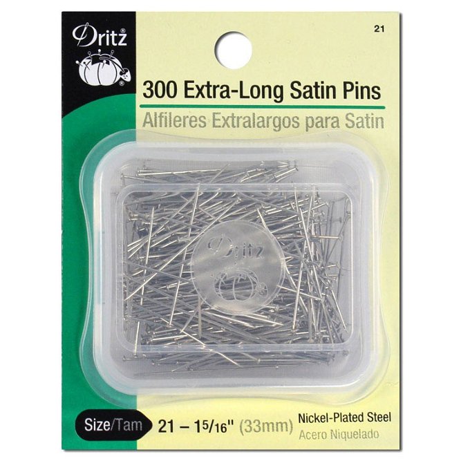 Dritz 300 Extra Long Satin Pins
