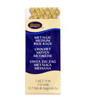 Wrights 1/2" Gold Metallic Medium Rick Rack Tape - 3 Yards