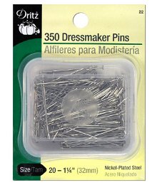 Dritz 350 Dressmaker Pins - Size 20