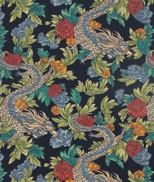 Robert Allen @ Home Ming Dragon Admiral Fabric